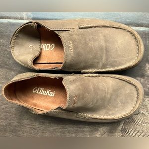 OluKai brown leather kids shoes size US K1